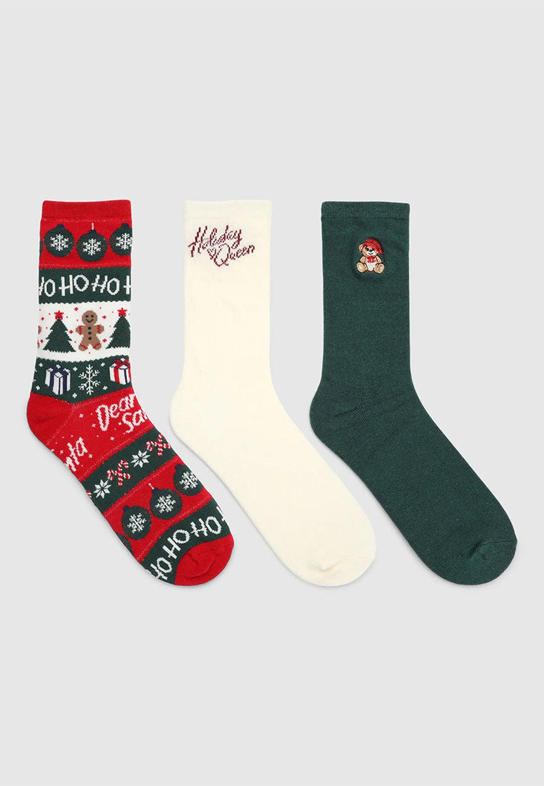 Women's Pack of 3 Christmas Stockings