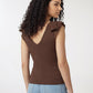 Women's V-Neck Ruffle-Trim Tank Top