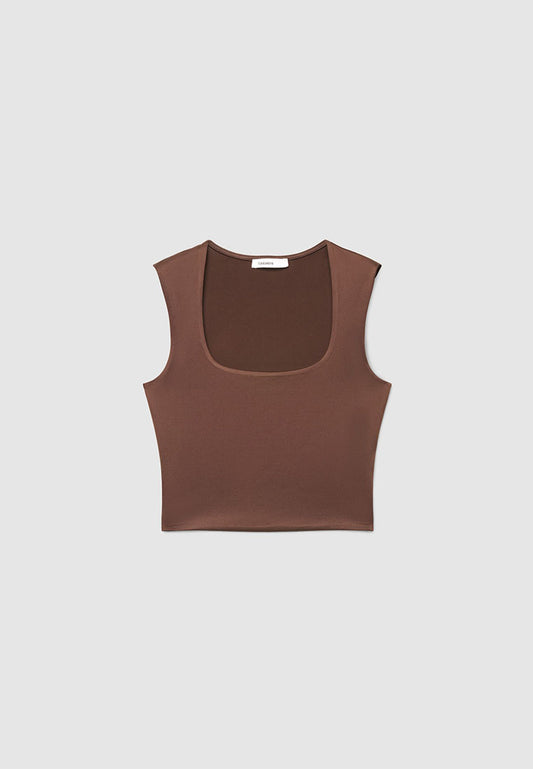 Women's Square-Neck Cropped Tank
