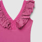 Women's V-Neck Ruffle-Trim Tank Top