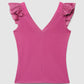 Women's V-Neck Ruffle-Trim Tank Top