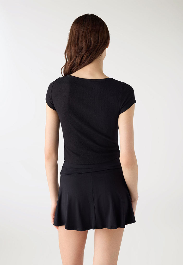Women's Henley Rib-Knit Tee