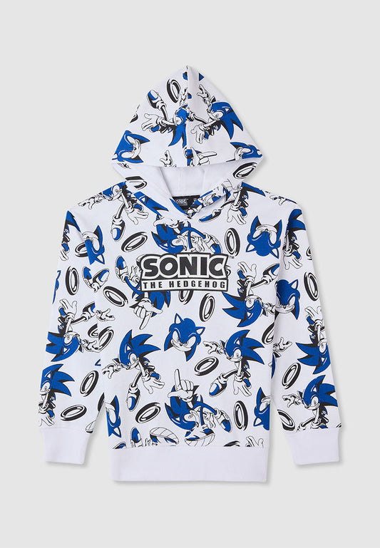 All-Over Sonic Print Hoodie for Boys