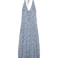 Women's Mini Flower design Halter Midi Dress