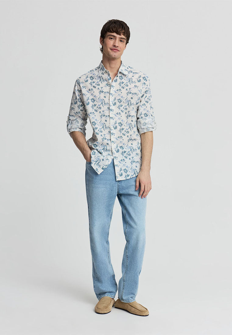 Men's Floral Print Shirt