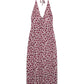 Women's Mini Flower design Halter Midi Dress