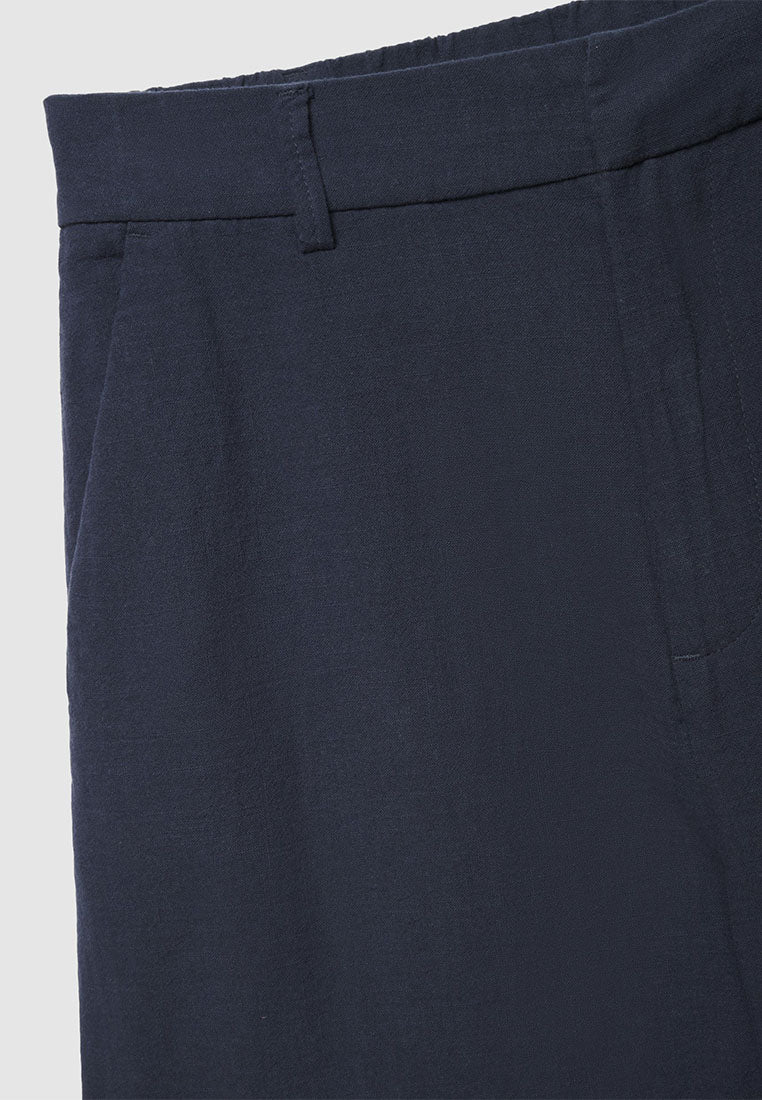 Women's Plain Linen-Effect Shorts