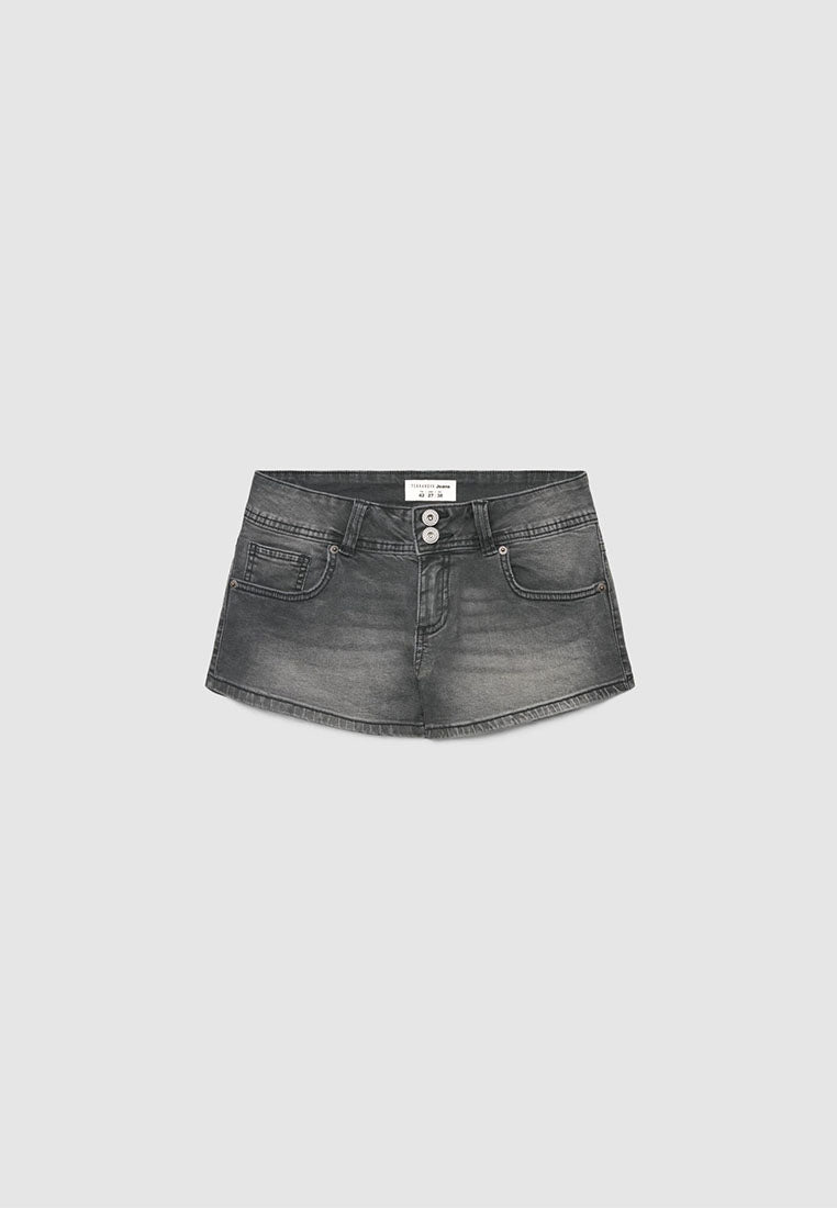 Women's Low-Rise Denim Shorts with Back Pockets