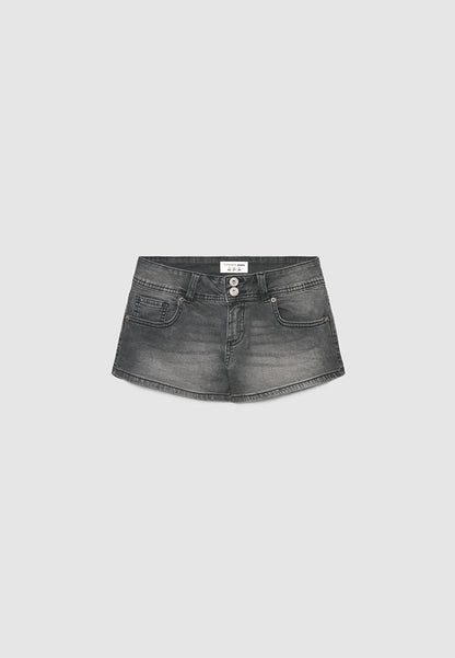 Women's Low-Rise Denim Shorts with Back Pockets
