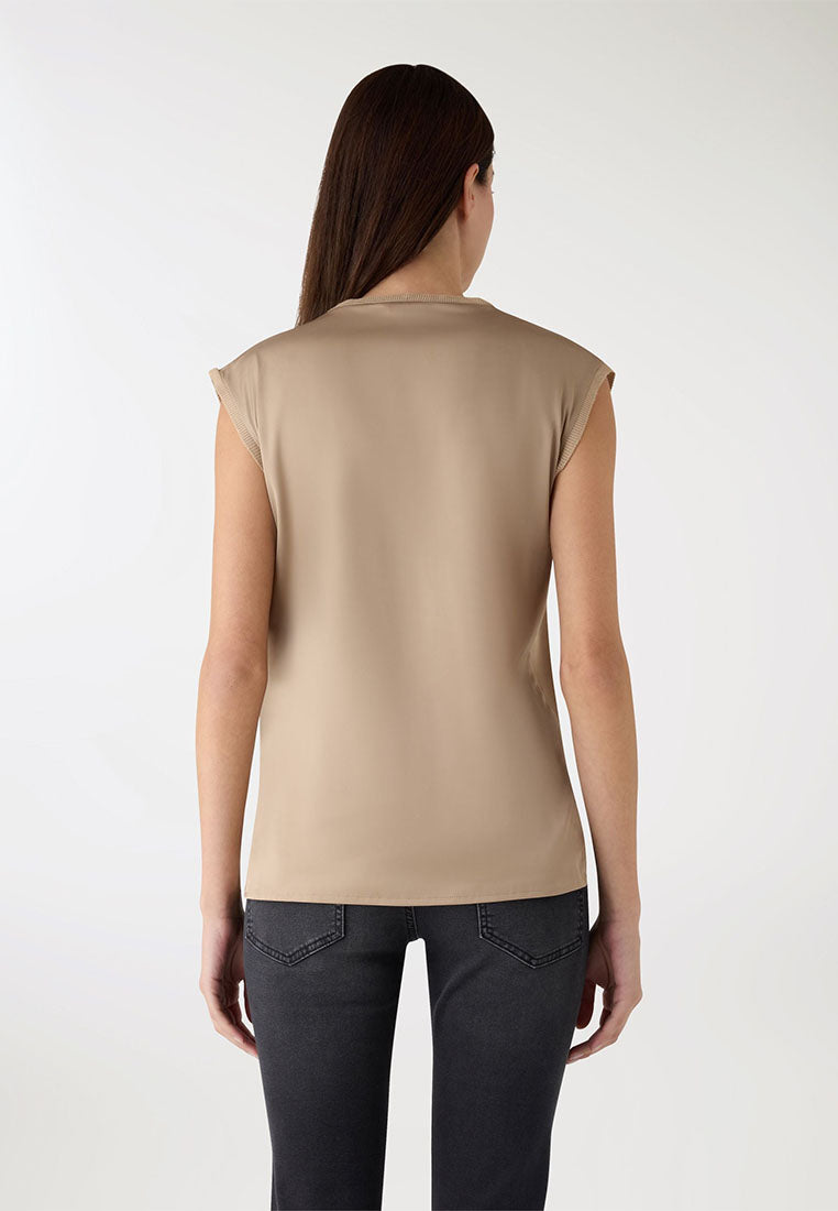 Women's Satin V-neck Top