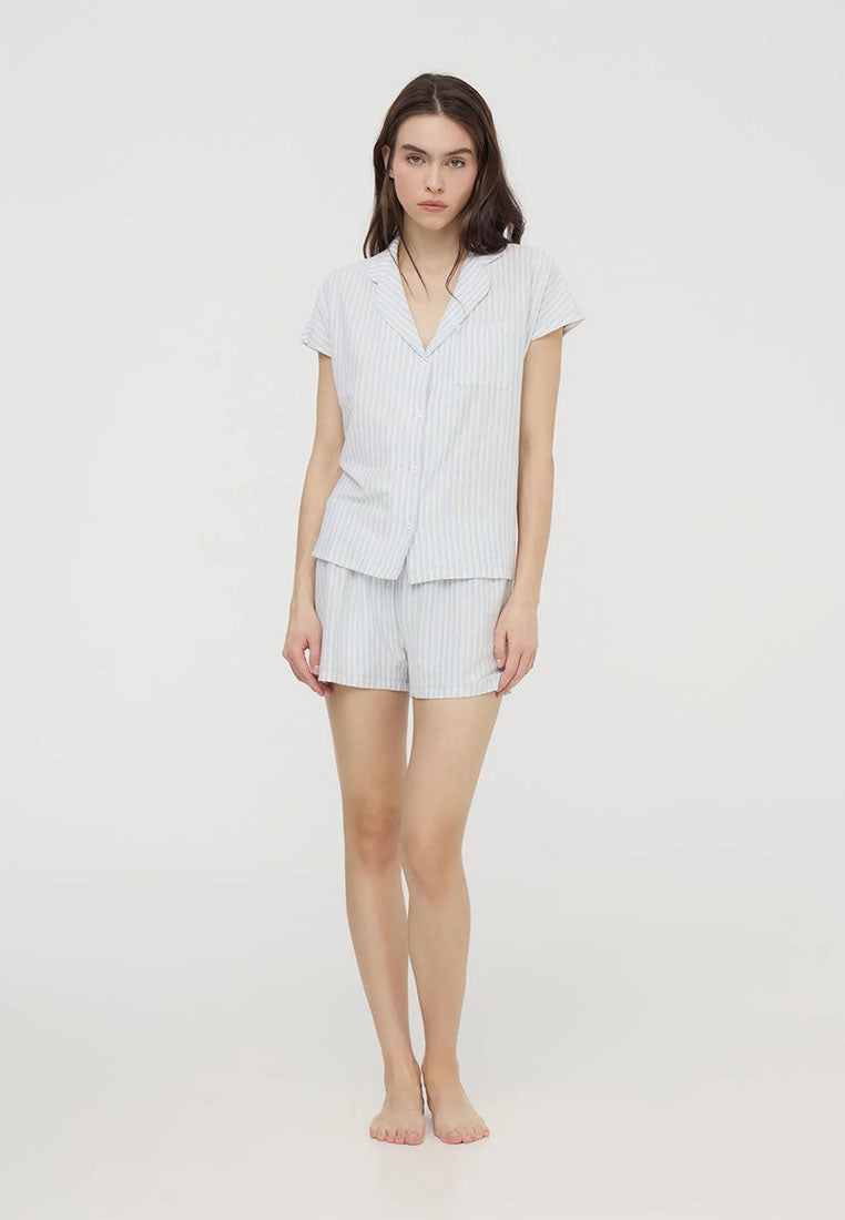 Women's Striped Short-Sleeve Pajama