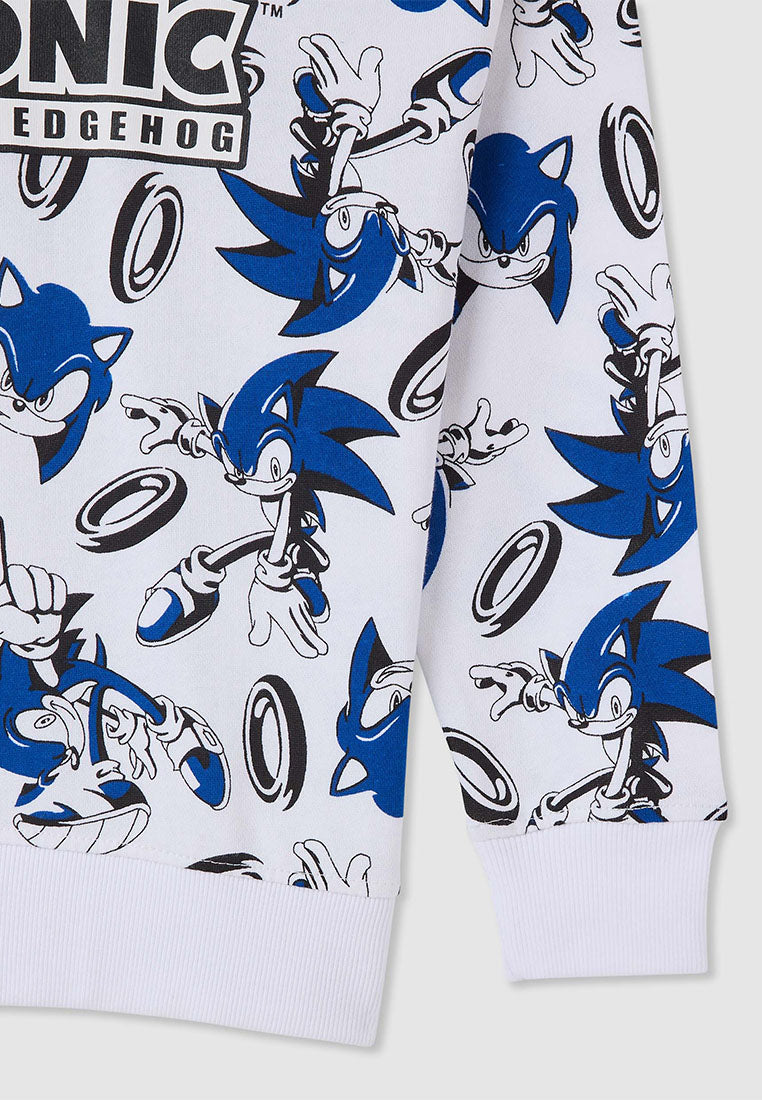 All-Over Sonic Print Hoodie for Boys
