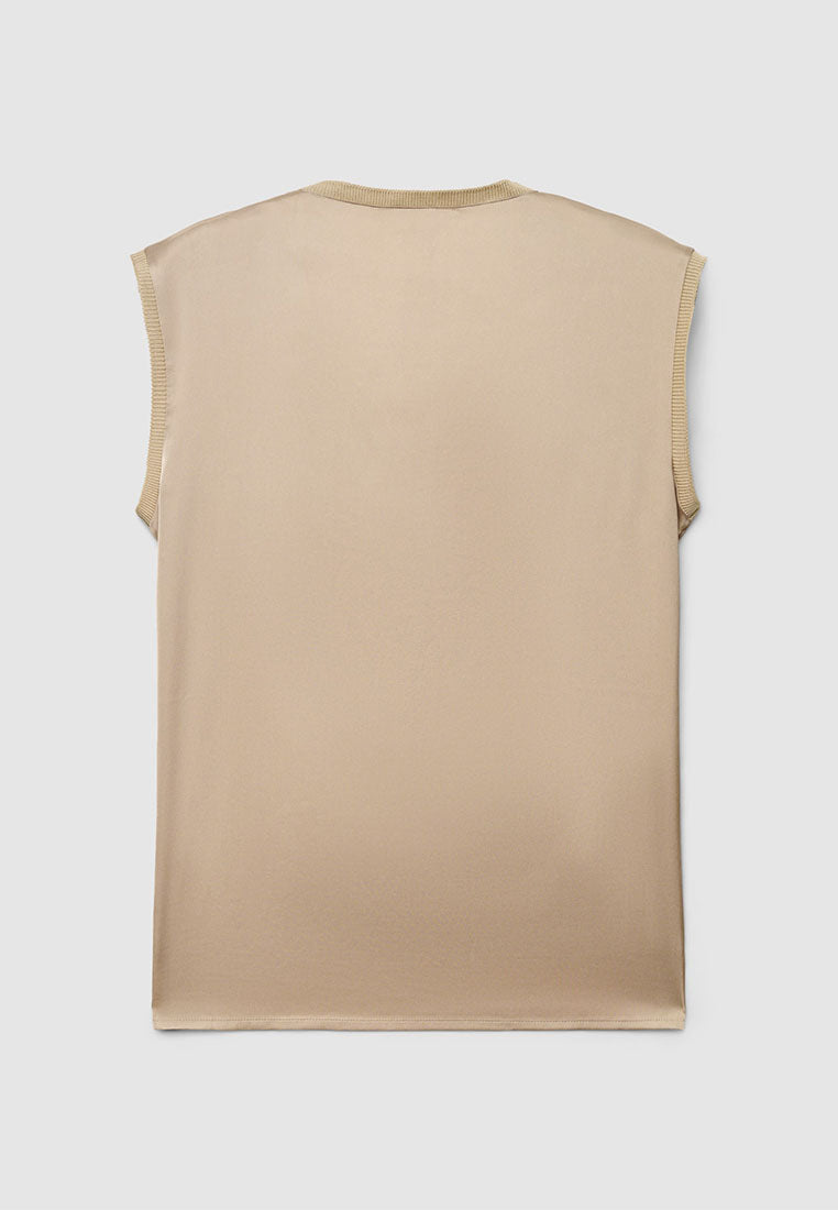 Women's Satin V-neck Top