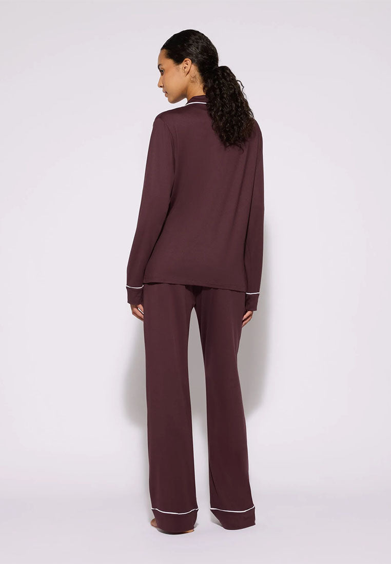 Women's Plain Pajama set with Shirt and long Trousers