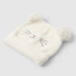 Furry hat with ears and embroidery for Girls