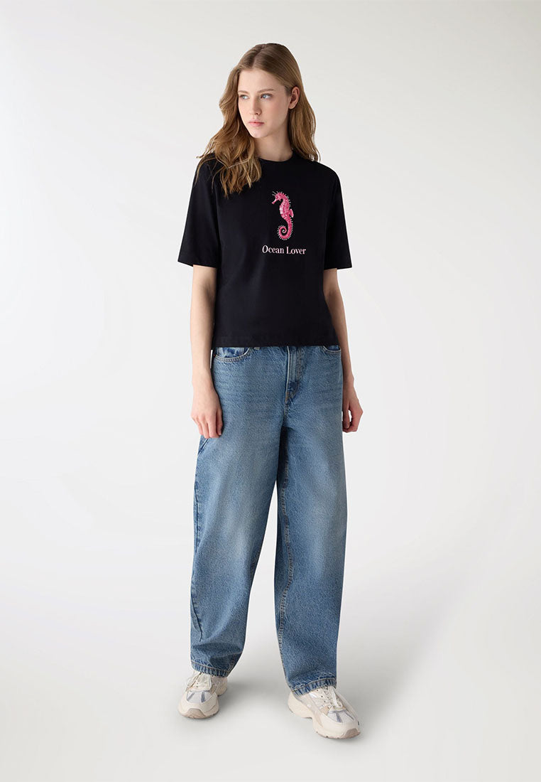 Women's Sea print T-shirt
