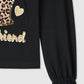 Long-sleeve T-shirt with sparkly animal print for Girls