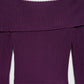 Women's Off-Shoulder Ribbed T-shirt