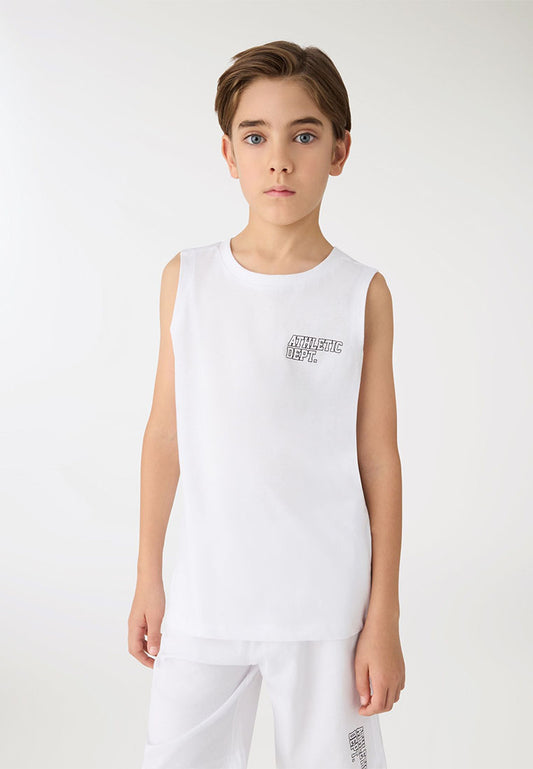 Boys Plain Colour Tank Top