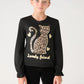 Long-sleeve T-shirt with sparkly animal print for Girls