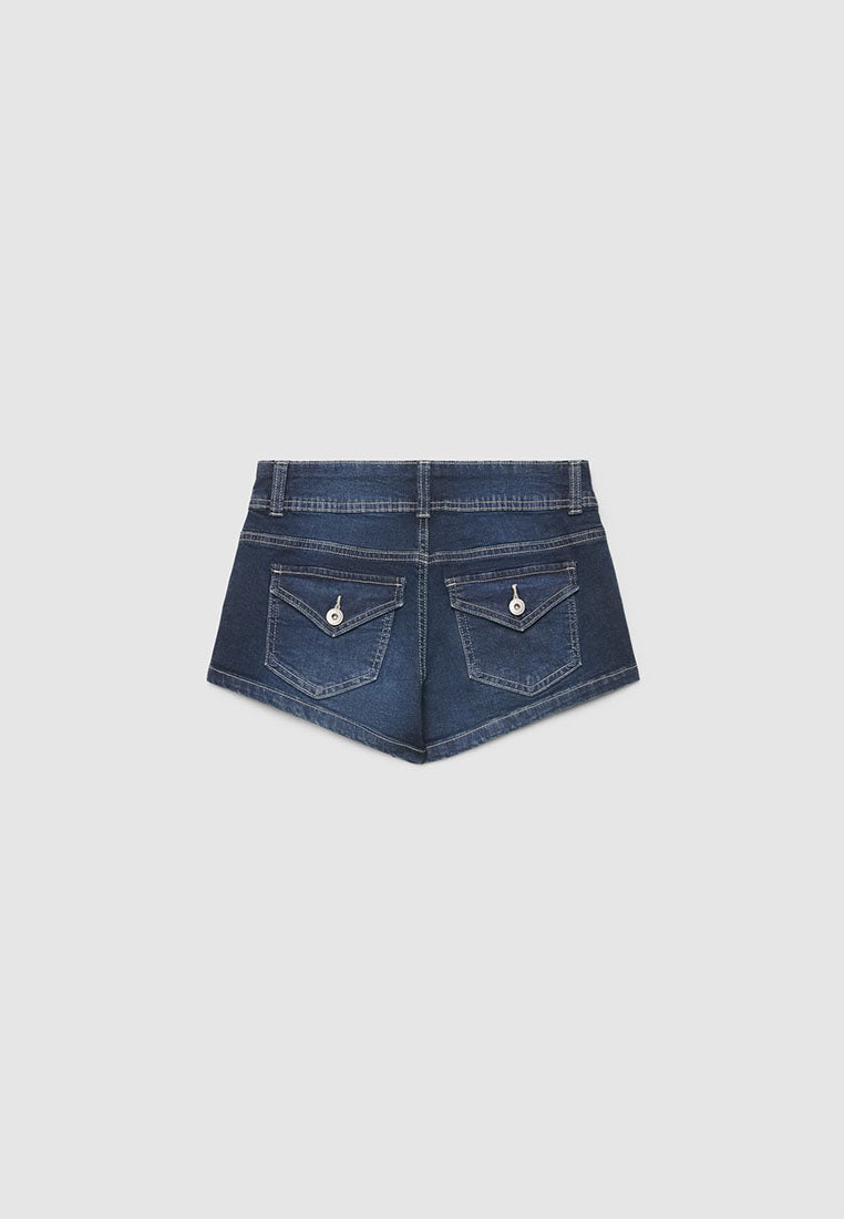 Women's Low-rise Cropped Cut Denim Shorts