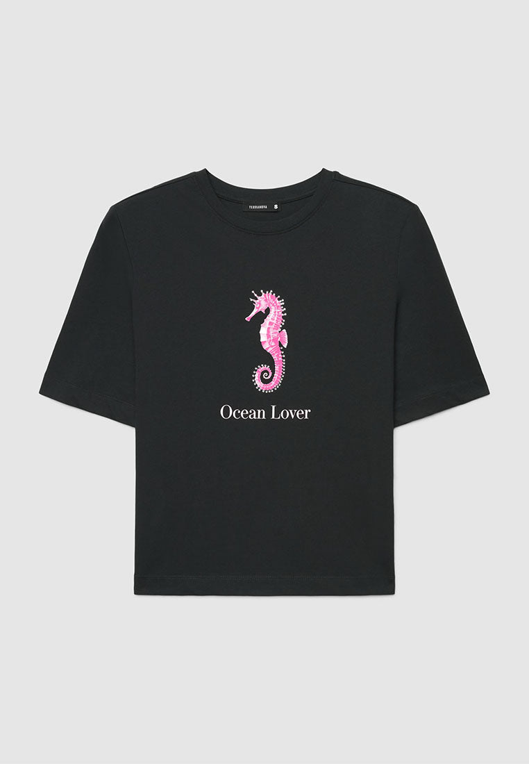 Women's Sea print T-shirt