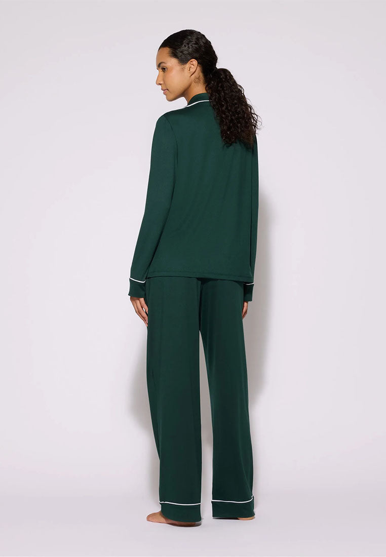Women's Plain Pajama set with Shirt and long Trousers