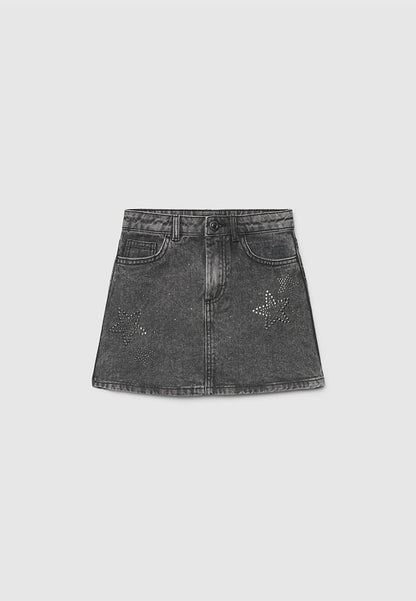 Sparkle Star Denim Mini Skirt for Girls