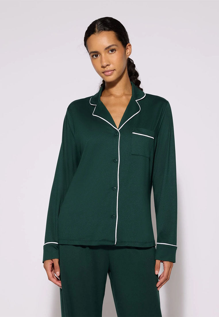Women's Plain Pajama set with Shirt and long Trousers