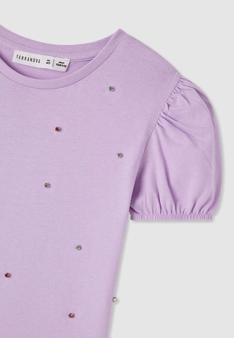 Kids Girls Short-sleeved T-shirt