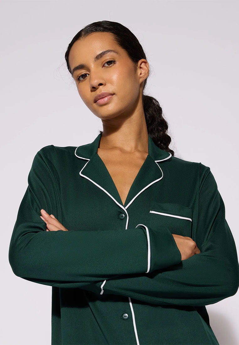 Women's Plain Pajama set with Shirt and long Trousers