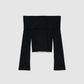 Women's Off-Shoulder Ribbed T-shirt