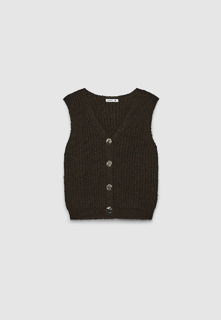 Women's Buttoned cardigan vest