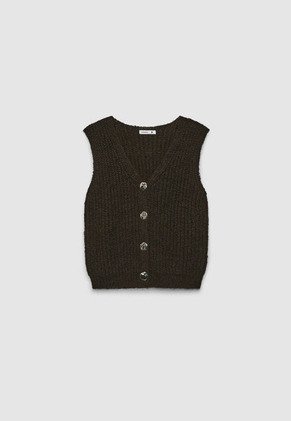 Women's Buttoned cardigan vest