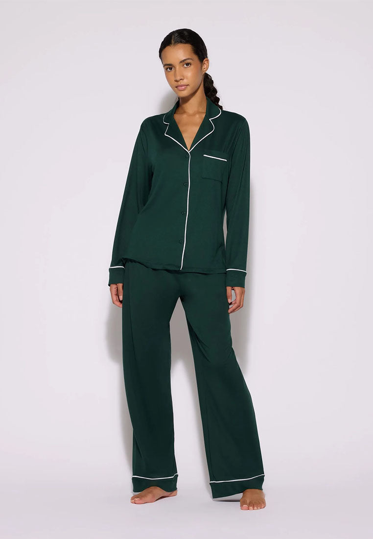 Women's Plain Pajama set with Shirt and long Trousers