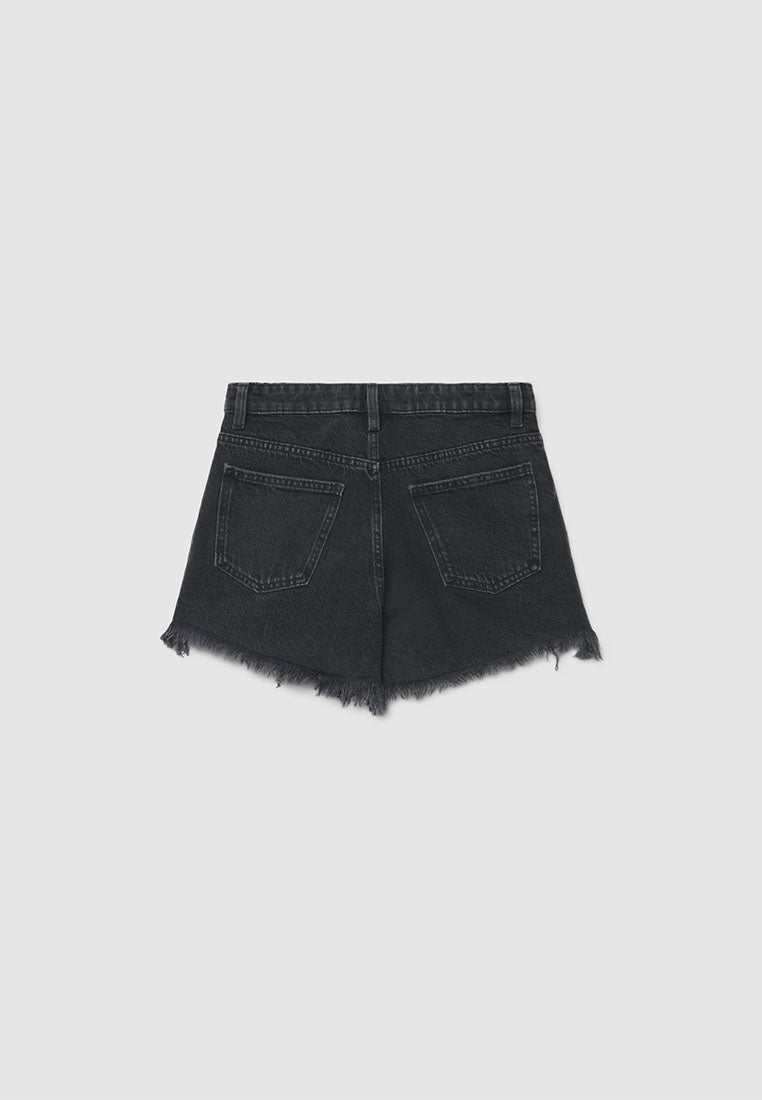 Women’s High-Waisted Ripped Denim Mom Shorts