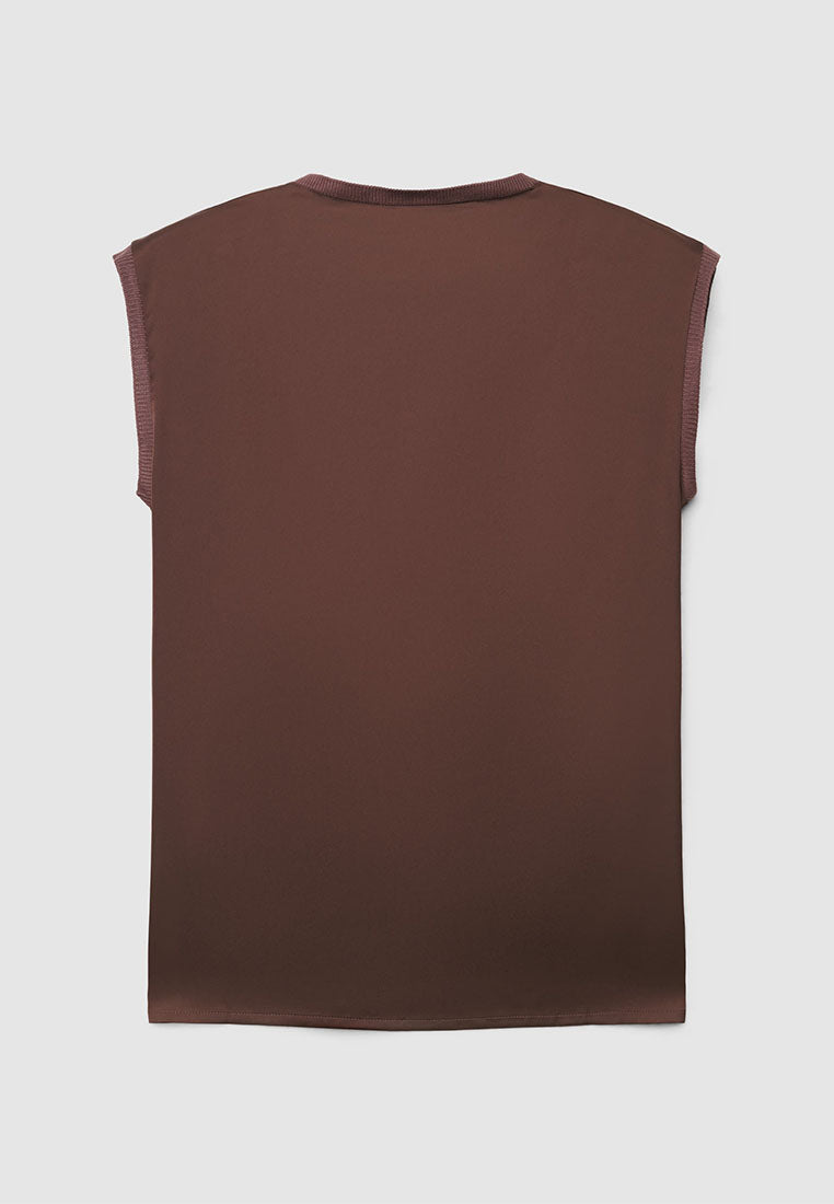 Women's Satin V-neck Top