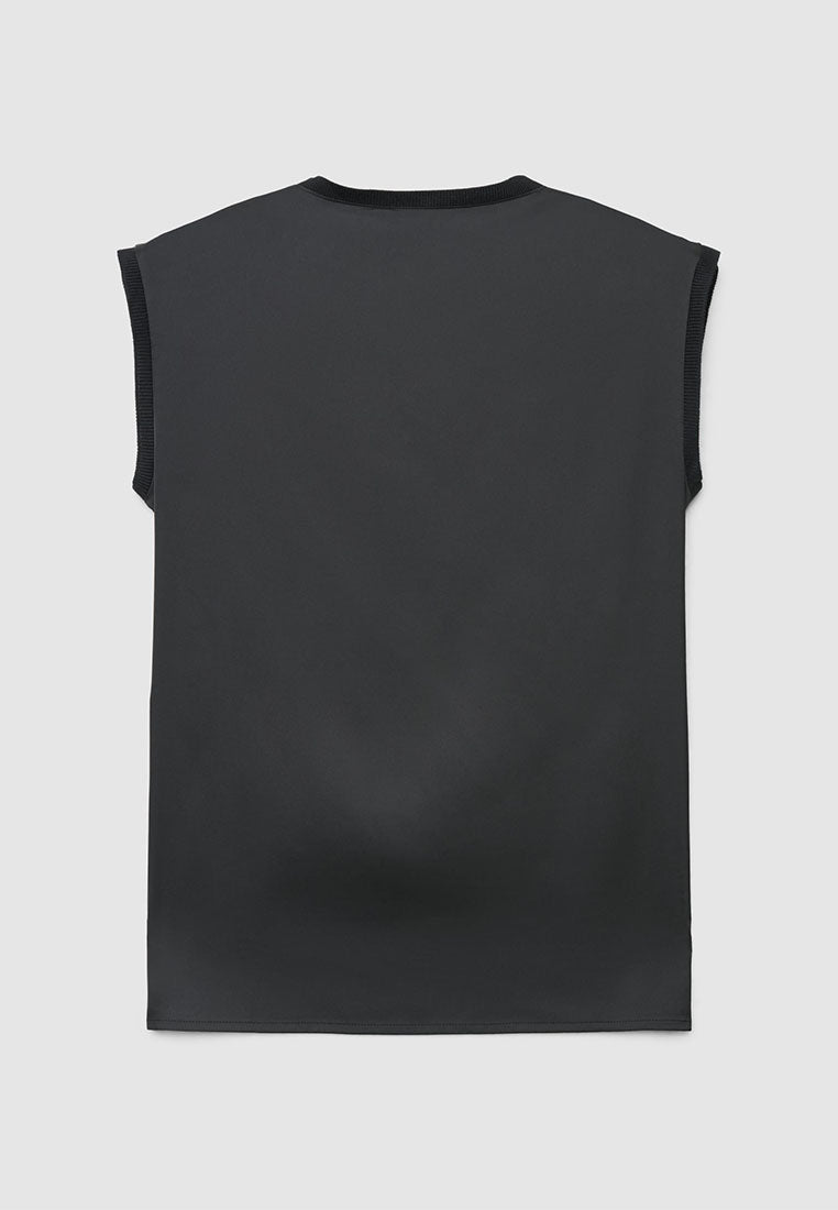 Women's Satin V-neck Top
