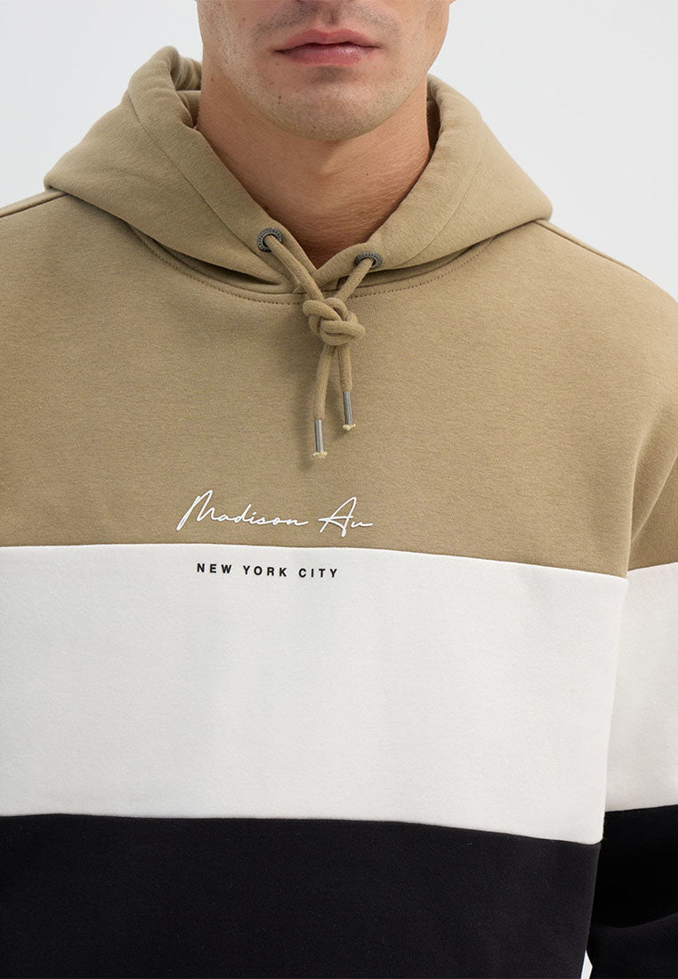 Men's Block Hoodie with Slogan