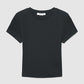 Plain colour crop T-shirt