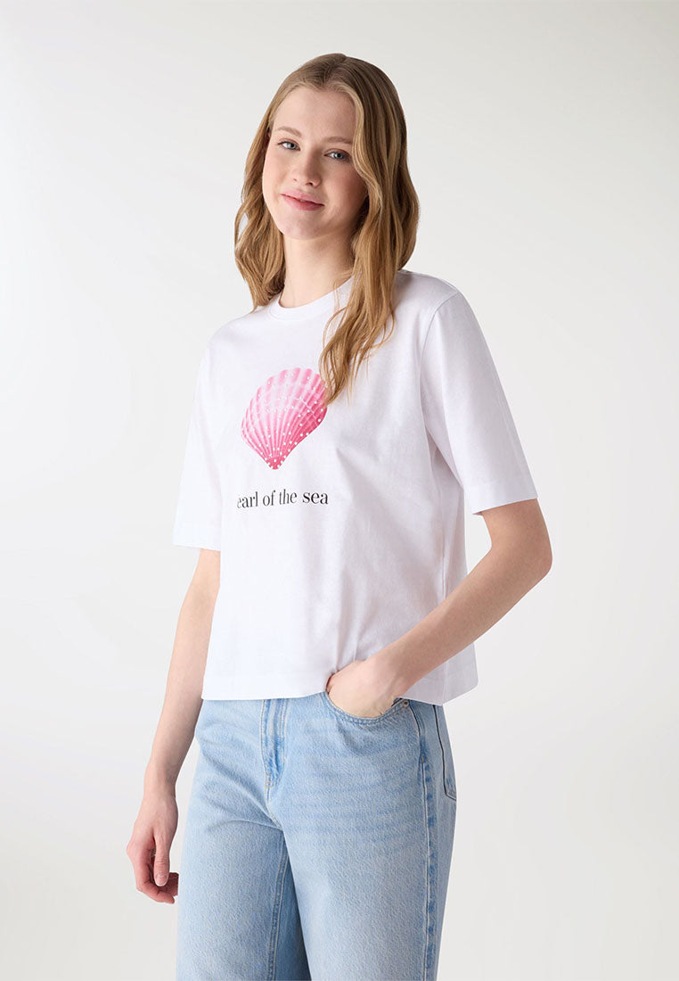 Women's Sea print T-shirt