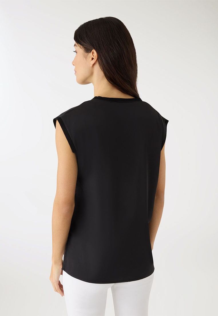 Women's Satin V-neck Top