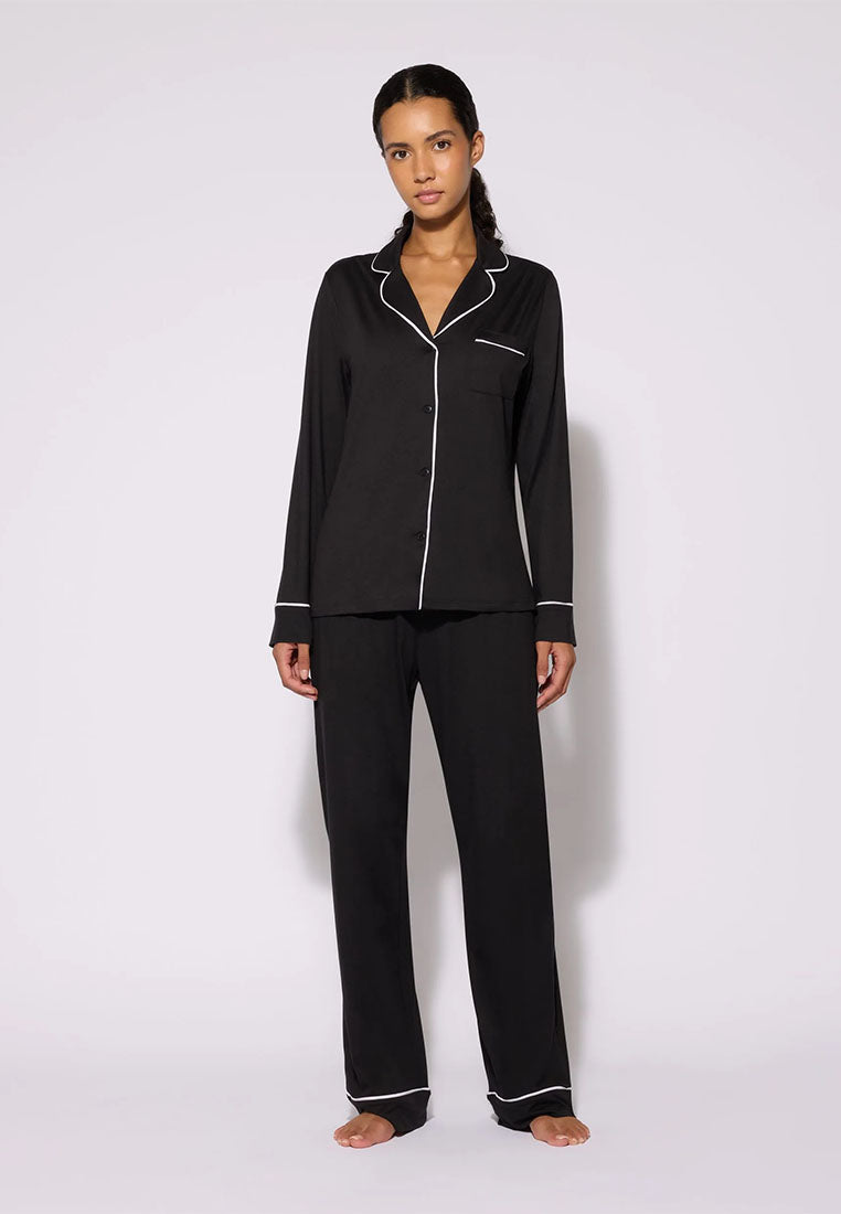 Women's Plain Pajama set with Shirt and long Trousers