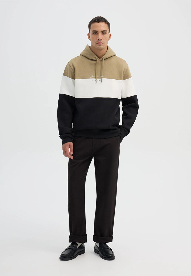 Men's Block Hoodie with Slogan