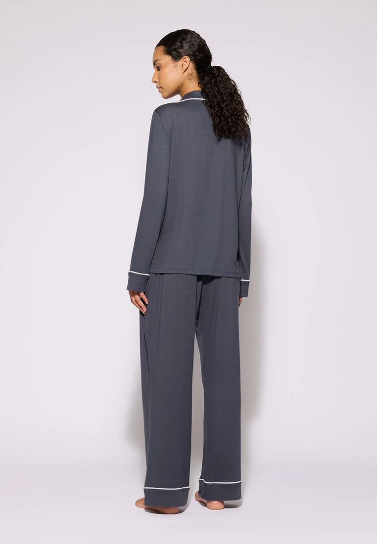 Women's Plain Pajama set with Shirt and long Trousers