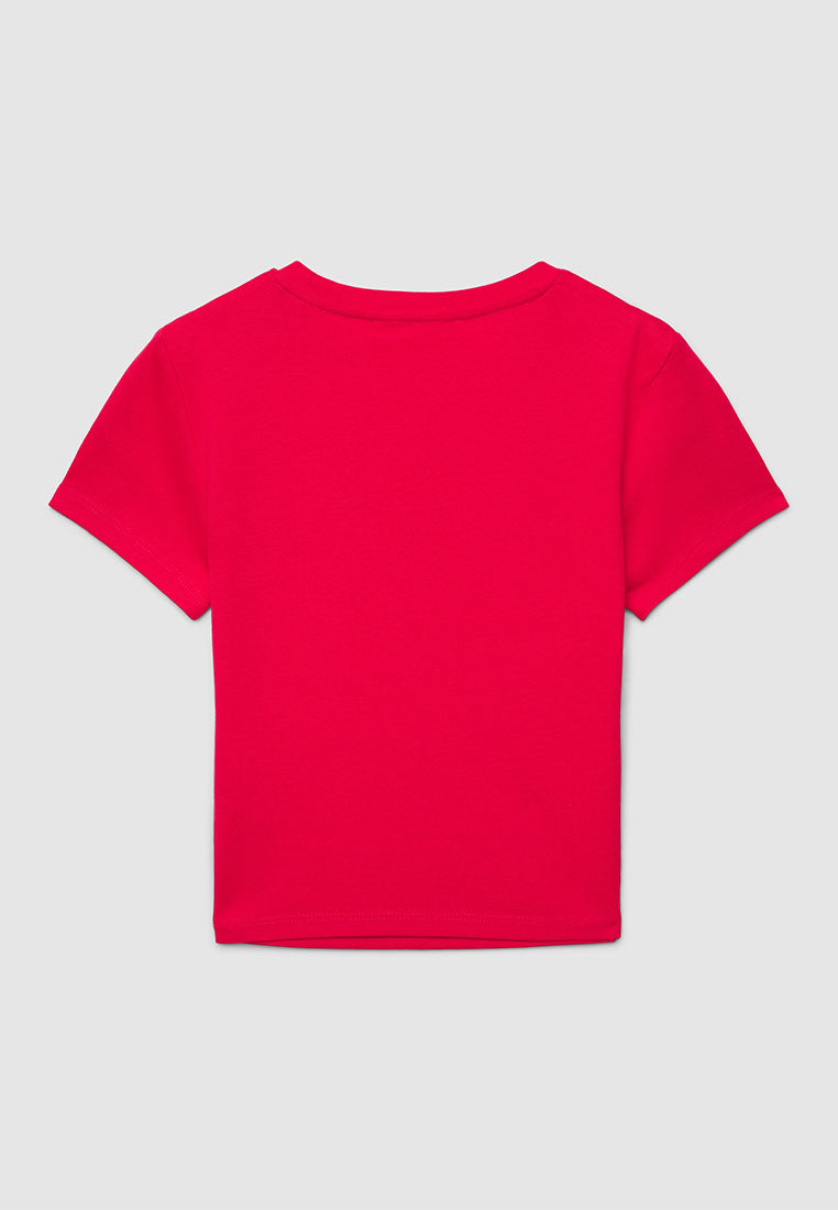 Plain colour crop T-shirt