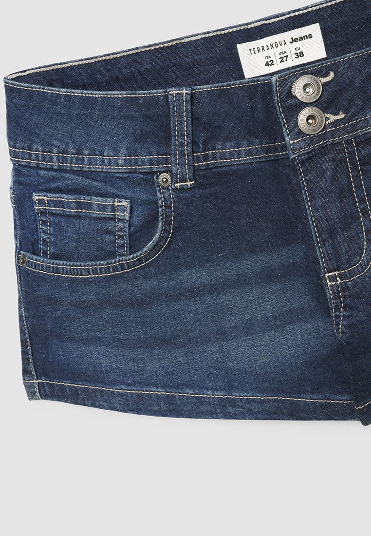 Women's Low-rise Cropped Cut Denim Shorts
