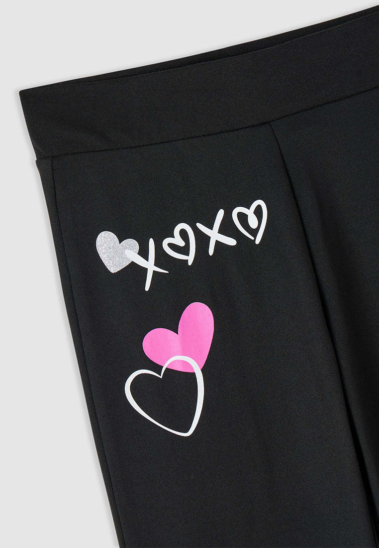 Flare leggings with Stitch® and heart print for Girls