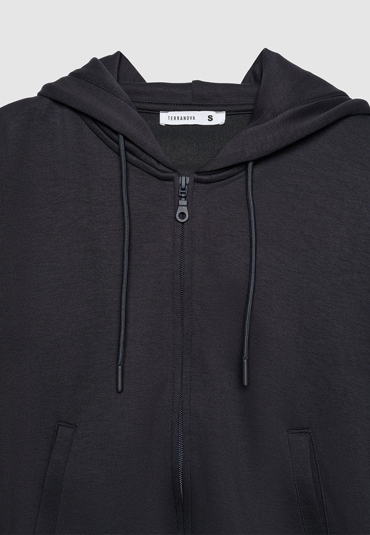 Women's Hooded Sweatshirt with Balloon Sleeve
