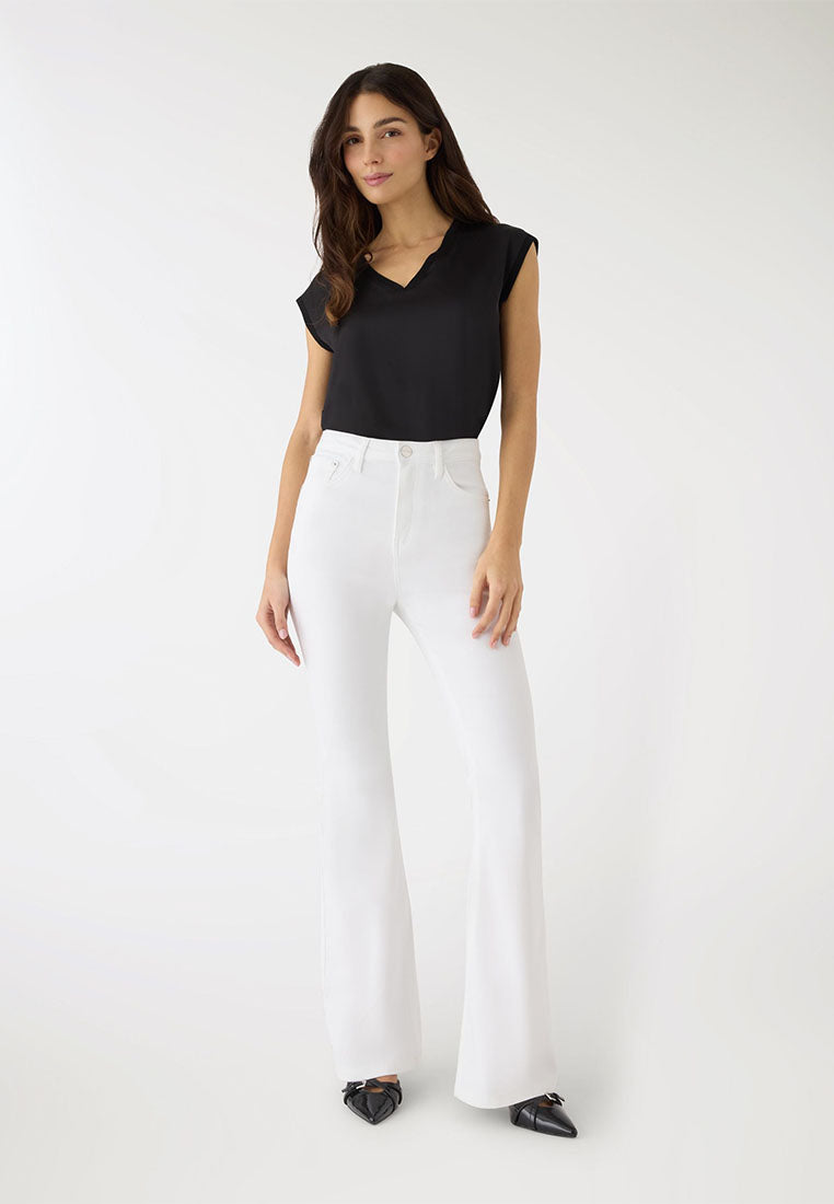 Women's Satin V-neck Top